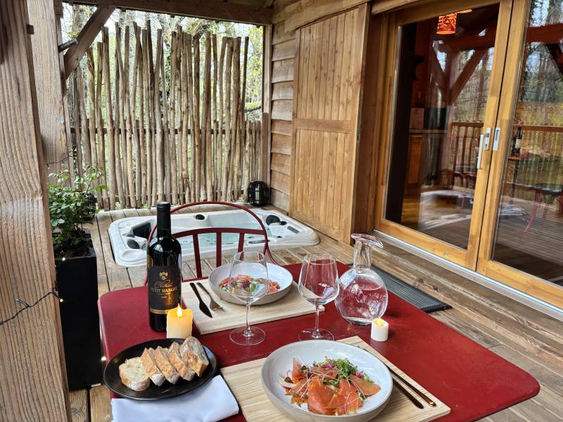 Menu dégustation Lodges avec spa St Émilion